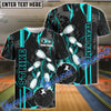 BlueJose Bowling And Pins Strike The Blood Multicolor Customized Name 3D Shirt (4 Colors)