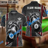BlueJose Billiards Ball 8 Abstract Grunge Texture Personalized Name, Team Name Shirt (6 Colors)