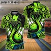 BlueJose Bowling Big Cobra Python Lightning Customized Name, Team Name 3D Shirt (4 Colors)