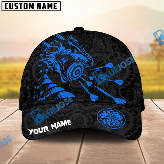 BlueJose Darts Dragon Golden Luxury Pattern Personalized Name Cap (4 Colors)