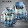 BlueJose Premium U.S. Navy Veteran Zip Hoodie