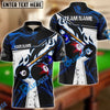BlueJose Billiards Ball 8 Dark Flame Stroke Personalized Shirt (6 Colors) For Kids