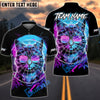 BlueJose Darts Neon Cat Cyberpunk Design Multicolor Options Personalized Name Shirt (4 Colors)