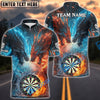 BlueJose Darts Dartboard Water Dragon VS Fire Dragon Personalized Name Shirt