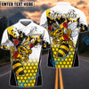 BlueJose Darts Angry Bee Honeycomb Personalized Name Shirt