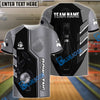 BlueJose Bowling And Pins Premium Line Customized Name 3D Shirt (4 Colors)