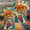 BlueJose Bowling And Pins Comic Explosion Customized Name, Team Name 3D Shirt (4 Colors)
