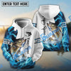 BlueJose Customize Name Walleye Fishing Water & White 3D Shirts