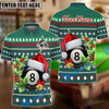 BlueJose Billiards Ball 8 And 9 Green Christmas Pattern Personalized Shirt (2 Colors)