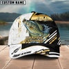 BlueJose Fishing Hook Graphic & Jumping Fish Art Personalized Cap (Tuna, Marlin, Mahi-Mahi, Pike, Bass, Walleye, Trout, Crappie)