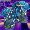 BlueJose Bowling And Pins Dolphin Of The Sea Multicolor Customized Name 3D Shirt