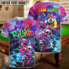 BlueJoses Billiards Ball 8 Skull Neon Graffiti Customized Name, Team Name 3D Shirt