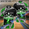 BlueJose Bowling And Pins Premium Super Customized Name 3D Shirt (4 Colors)