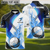 BlueJose Golf Fire Inside Out Customized Name, Team Name 3D Shirts (4 Colors)