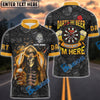 BlueJose Darts Fire Skull Beer Personalized Name, Team Name Shirt