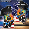 BlueJose Bowling Paint American Flag Customized Name, Team Name 3D Shirt