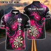 BlueJose Darts Flame Skull Pattern Personalized Name, Team Name Shirt (4 Colors)