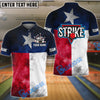BlueJose Bowling And Pins Vintage Flag Customized Name 3D Shirt (American, Canadian, Texas, UK)