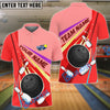 BlueJose Bowling And Pins  Colorful Strike Personalized Name Team Name 3d Shirt (4 Colors)