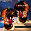 BlueJose Fire Bowling And Pins Multicolor Option Customized Name 3D Shirt (4 Colors), Personalized Shirts For Bowling Players