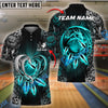 BlueJose Bowling And Pins Dragon Heart Flower Pattern Personalized Name Team Name 3D Shirt (4 Colors)