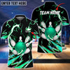 BlueJose Bowling and Pins Colorful Thunder Power Personalized Name Team Name 3D Shirt (5 Colors)