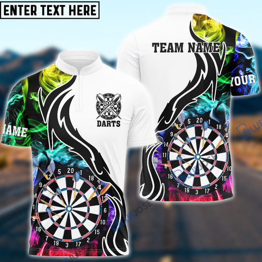 BlueJose Darts Smoke Pattern Personalized Name Shirt