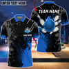 BlueJose Personalized Name Paint Fire Bowling And Pins Multicolor 3D Shirt
