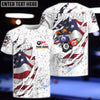 BlueJose Billiards USA Flag White Personalized Name, Team Name Unisex Shirt