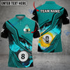 BlueJose Billiards Ball 8 And 9 Inner Flame Personalized Name, Team Name Unisex Shirt (6 Colors)