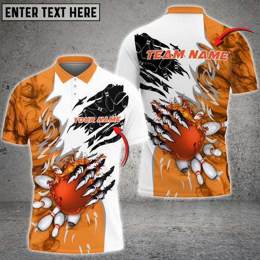 BlueJose Personalized Name, Team Name Monster Ball and Pins Bowling Shirt (5 Colors)