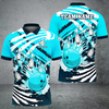 BlueJose Bowling And Pins Skull Hand Pattern Customized Name 3D Shirt (6 Colors)