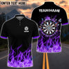 BlueJose Fire Dartboard Personalized Name, Team Name Shirt (4 Colors)