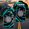 BlueJose Color Swirl Dartboard Personalized Name, Team Name Shirt (4 Colors)