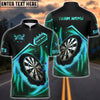 BlueJose Dartboard Blue Fire Personalized Name, Team Name Shirt