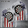 BlueJose Darts Board USA Flag Personalized Name, Team Name Shirt