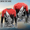 BlueJose Red Men's Skeleton Fish Custom Name 3D Shirt