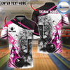BlueJose Bowling And Pins Lion God Praying Customized Name 3D Shirt (6 Colors)