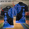 BlueJose Bowling And Pins Aztec Sun Customized Name 3D Shirt ( 6 Colors)