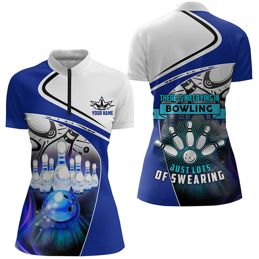 BlueJoses There Is No Crying In Customized Name All Over Printed Shirt For Women