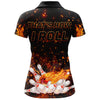 BlueJose Black Bowling Flame Personalized All Over Printed Shirt For Women