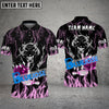 BlueJose Bowling And Pins Flaming Black Panther Customized Name 3D Shirt (6 Colors)