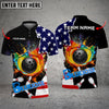 BlueJose Bowling Paint American Flag Customized Name, Team Name 3D Shirt