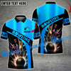 BlueJose Bowling And Pins Thunder Shiny Customized Name 3D Shirt (4 Colors)