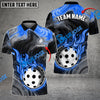 BlueJose Pickleball Fire Paint Personalized Name, Team Name Unisex Shirt (4 Colors)