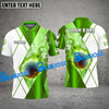 BlueJose Golf Fire Smoke Bling Customized Name, Team Name 3D Shirts (6 Colors)