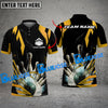 BlueJose Bowling And Pins Digital Smoke Customized Name 3D Shirt ( 6 Colors)