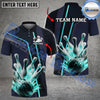 BlueJose Bowling And Pins Digital Hexagon Pattern Customized Name 3D Shirt (4 Colors)