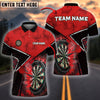 BlueJose Darts Dartboard Broken Smoke Pattern Personalized Name, Team Name Shirt (4 Colors)