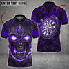 BlueJose Darts Skull Fire Flame Personalized Name, Team Name Shirt (4 Colors)